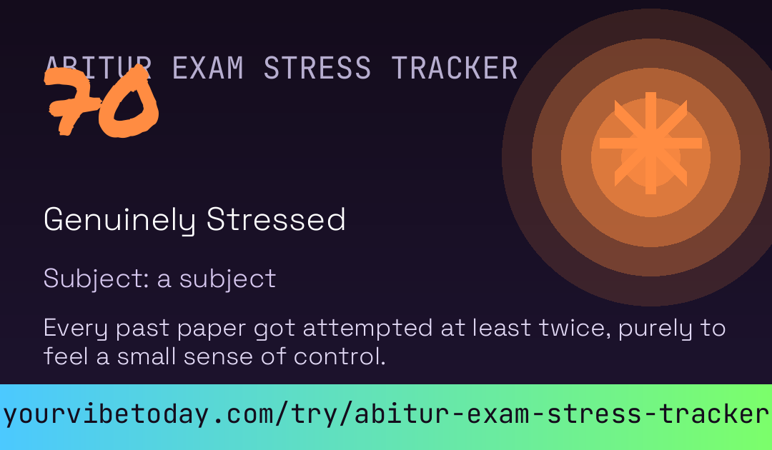 Abitur Exam Stress Tracker card preview