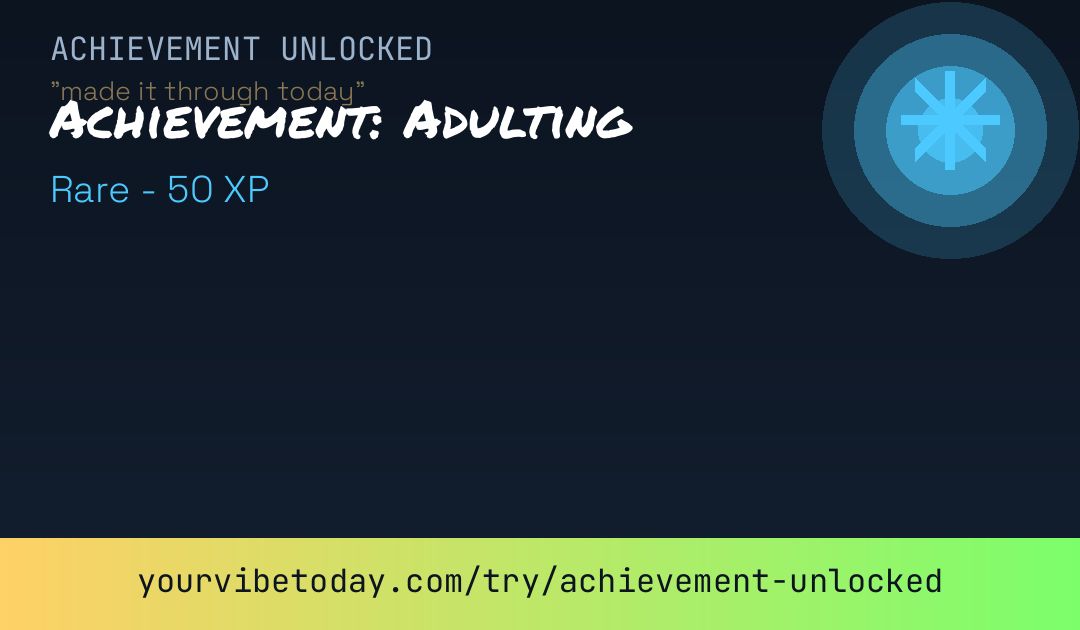 Achievement unlocked card