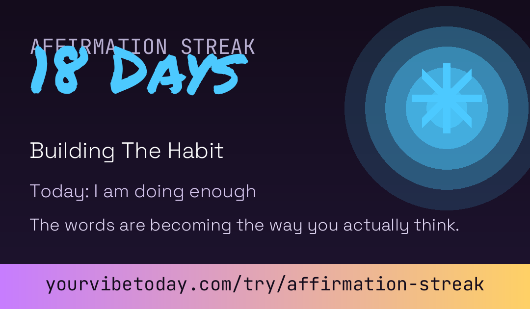 Affirmation Streak card preview