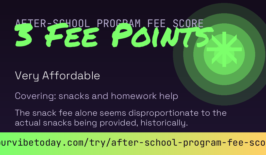After-School Program Fee Score card preview