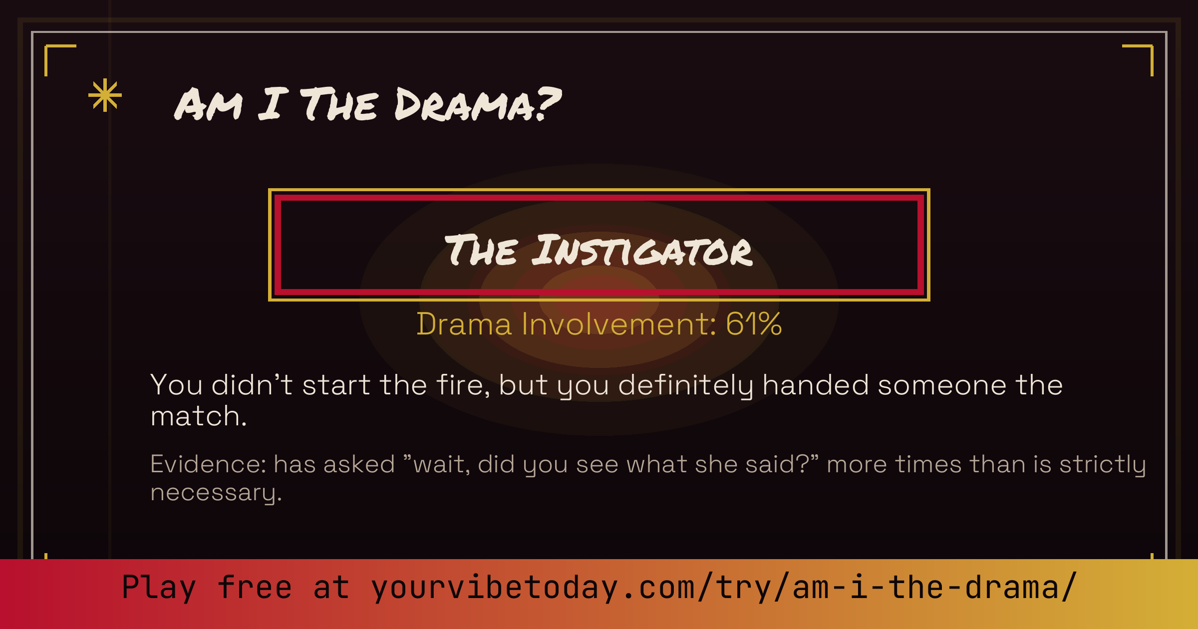 Am I The Drama? card preview