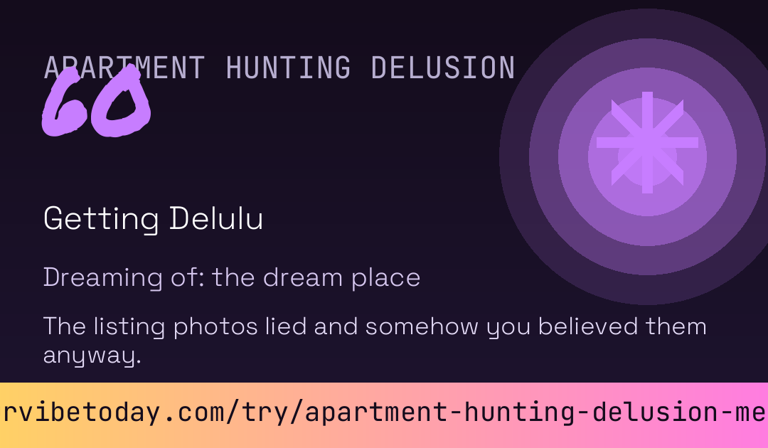 Apartment Hunting Delusion Meter card preview