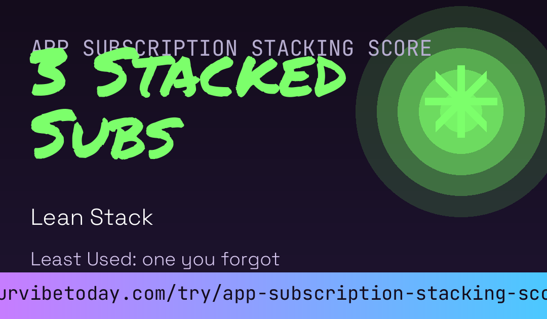 App Subscription Stacking Score card preview