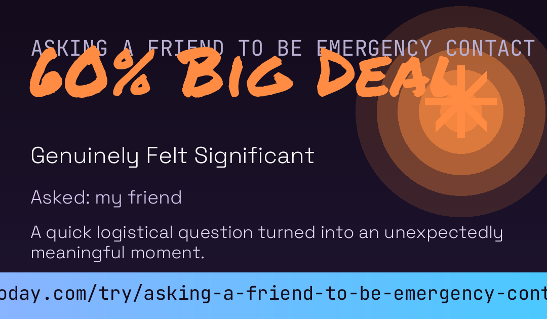 Asking A Friend To Be Emergency Contact Score card