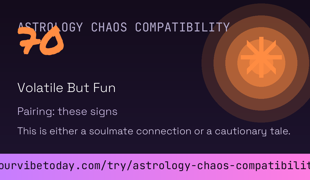 Astrology Chaos Compatibility card preview