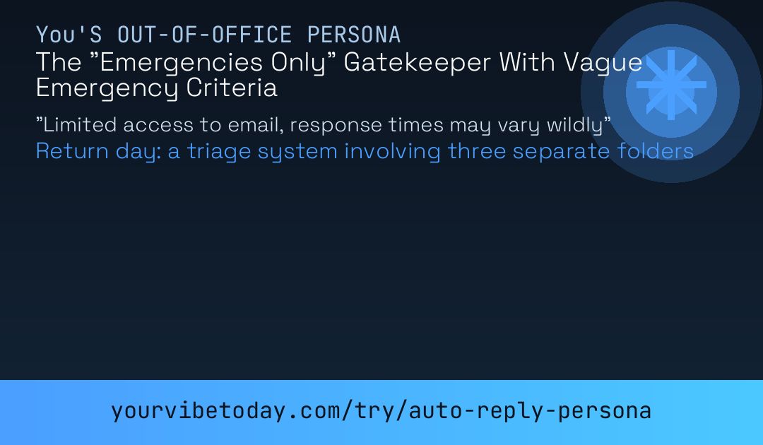 Out-of-office persona card