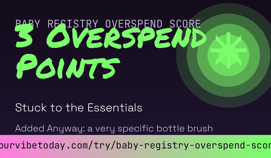 Baby Registry Overspend Score card