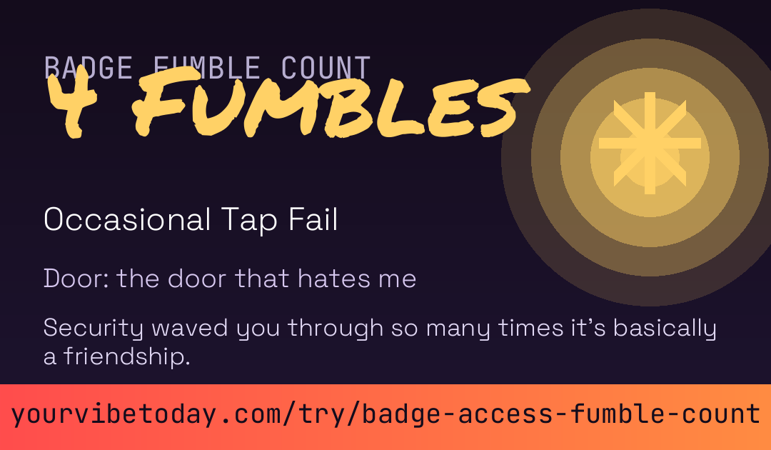 Badge Access Fumble Count card preview