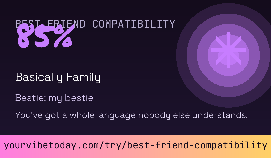 Best Friend Compatibility % card preview