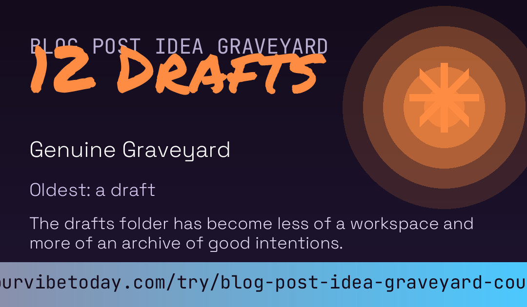 Blog Post Idea Graveyard Count card