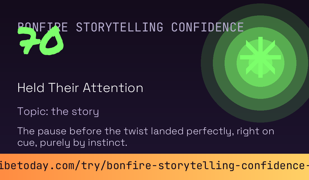 Bonfire Storytelling Confidence Score card