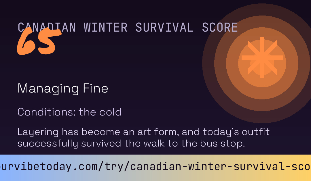Canadian Winter Survival Score card preview