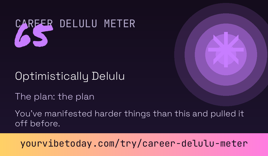 Career Delulu Meter card