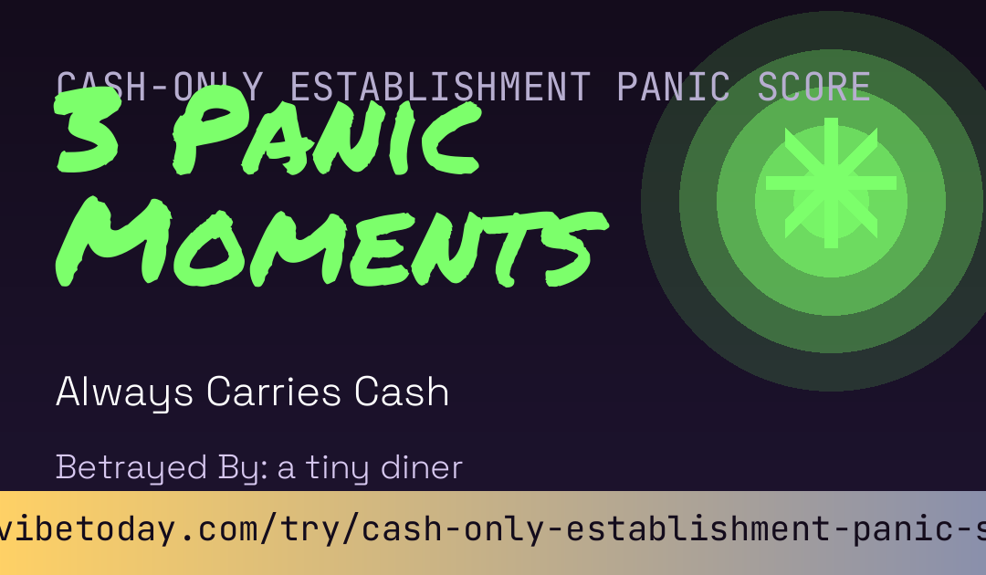 Cash-Only Establishment Panic Score card preview