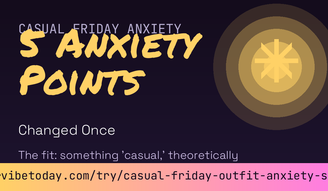 Casual Friday Outfit Anxiety Score card preview