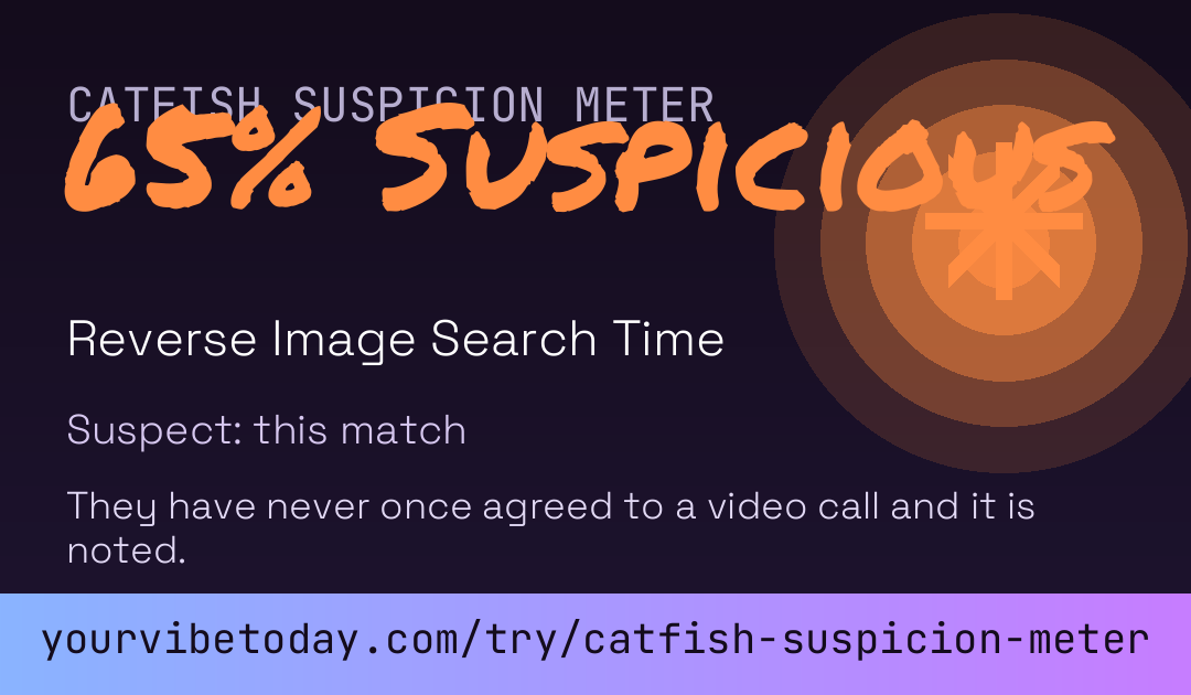 Catfish Suspicion Meter card