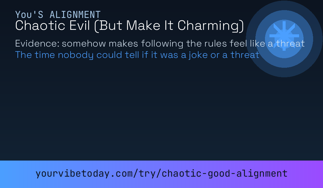 Chaotic good alignment card