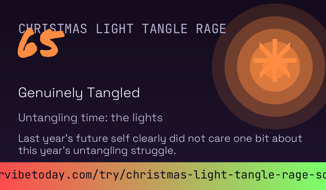 Christmas Light Tangle Rage Score card preview