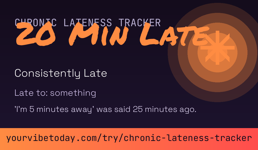 Chronic Lateness Tracker card preview