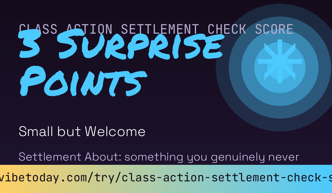 Class Action Settlement Check Score card preview