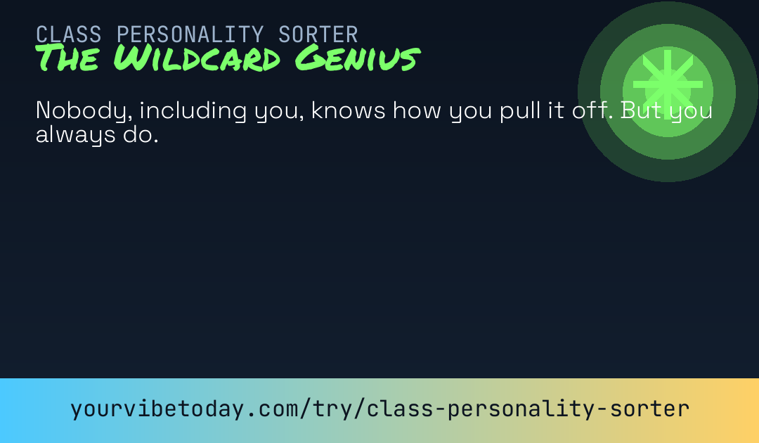 Class personality card