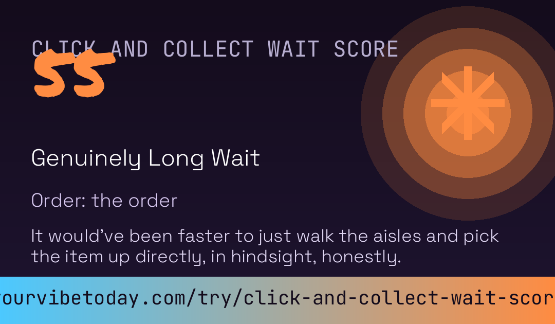 Click And Collect Wait Score card preview