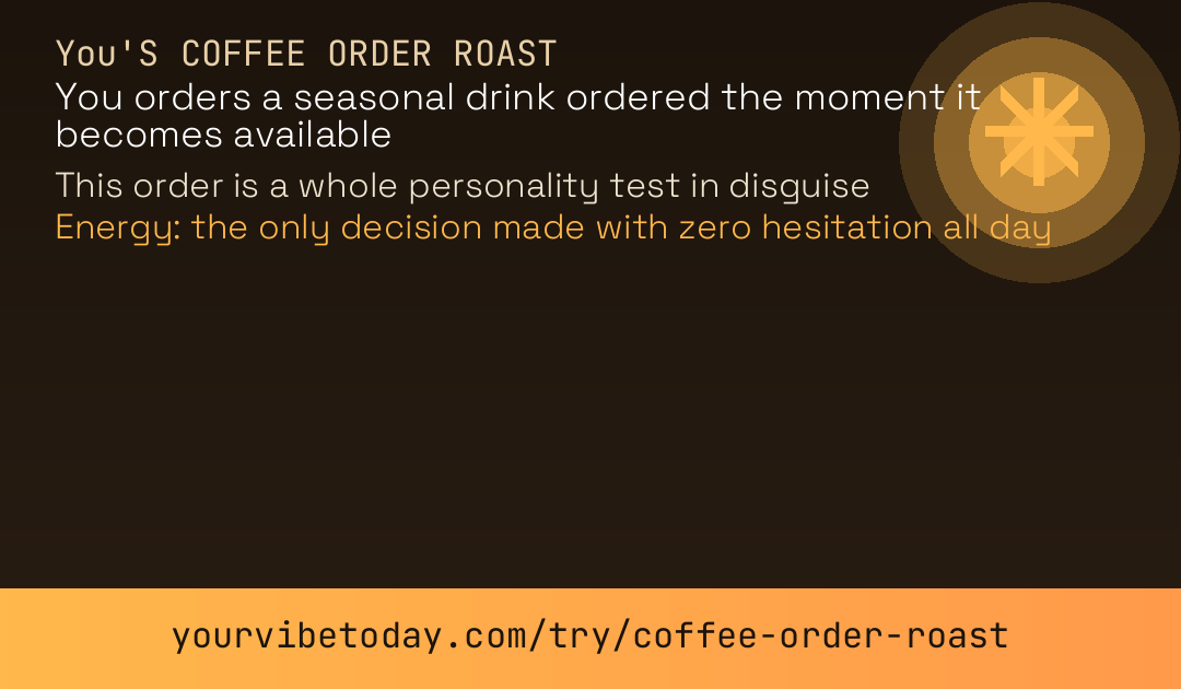 Coffee order roast card