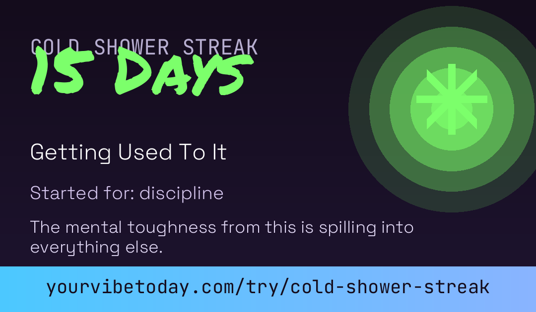 Cold Shower Streak card