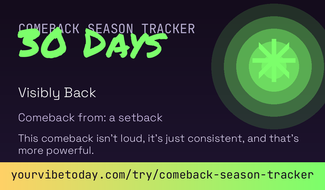 Comeback Season Tracker card preview