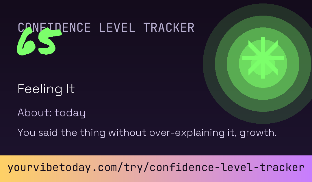 Confidence Level Tracker card preview