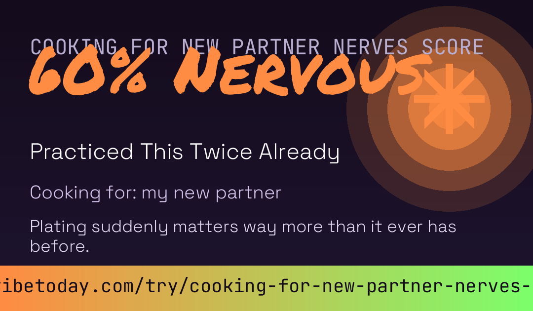 Cooking For New Partner Nerves Score card
