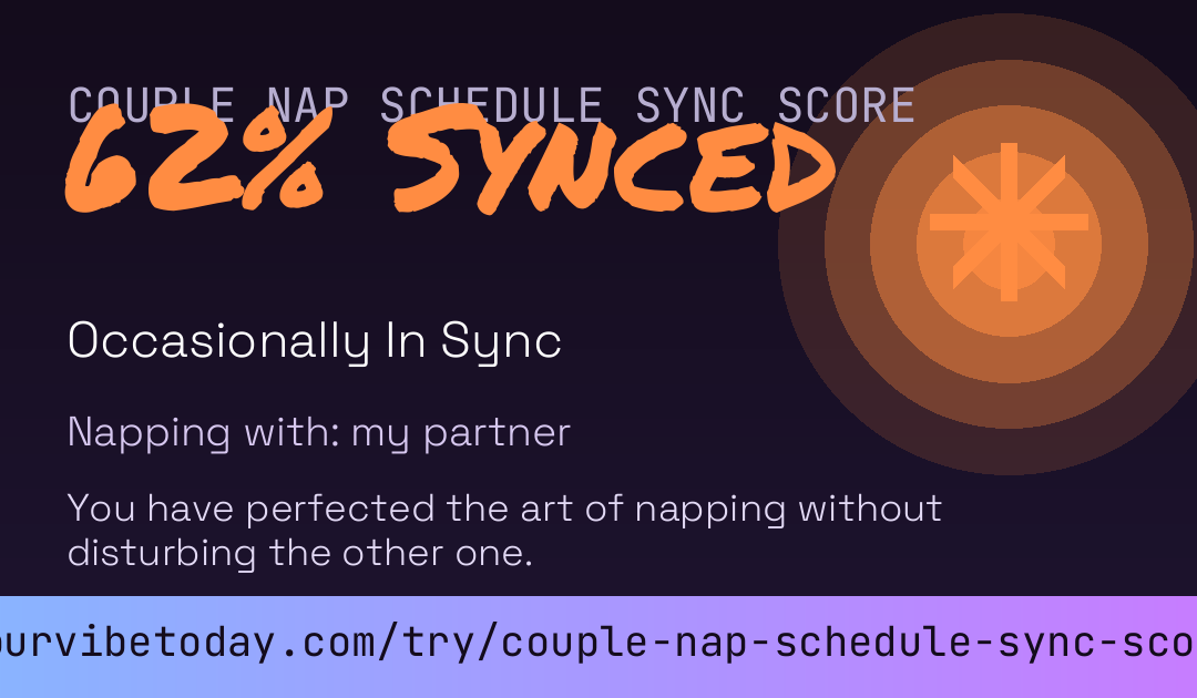 Couple Nap Schedule Sync Score card preview