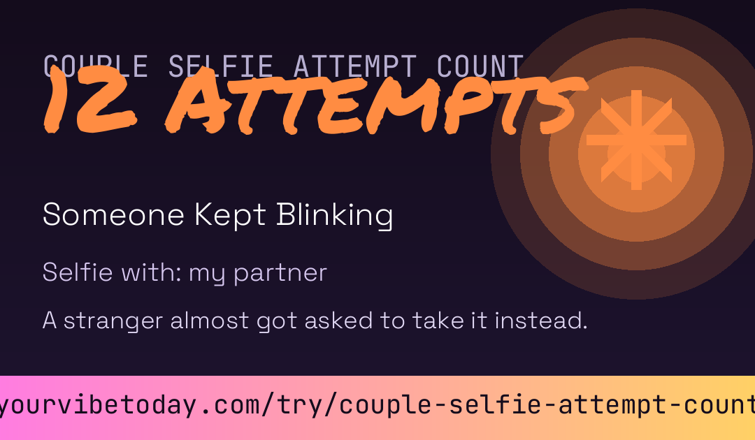 Couple Selfie Attempt Count card preview