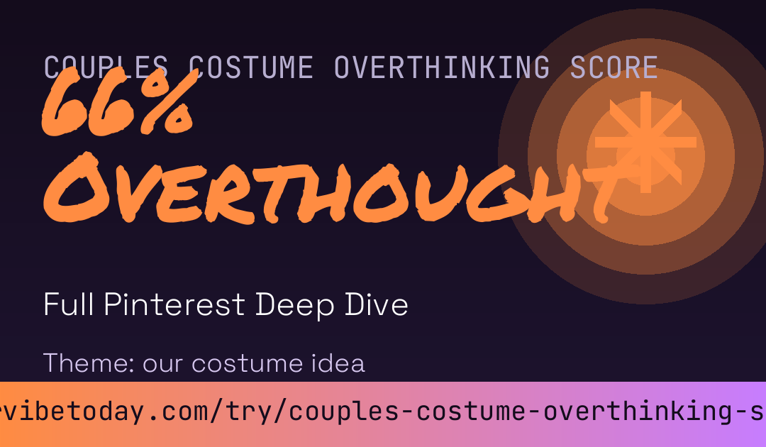 Couples Costume Overthinking Score card preview