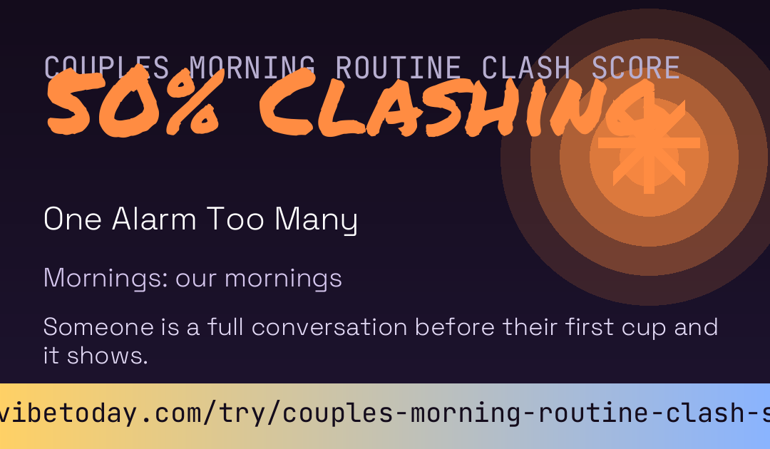Couples Morning Routine Clash Score card preview