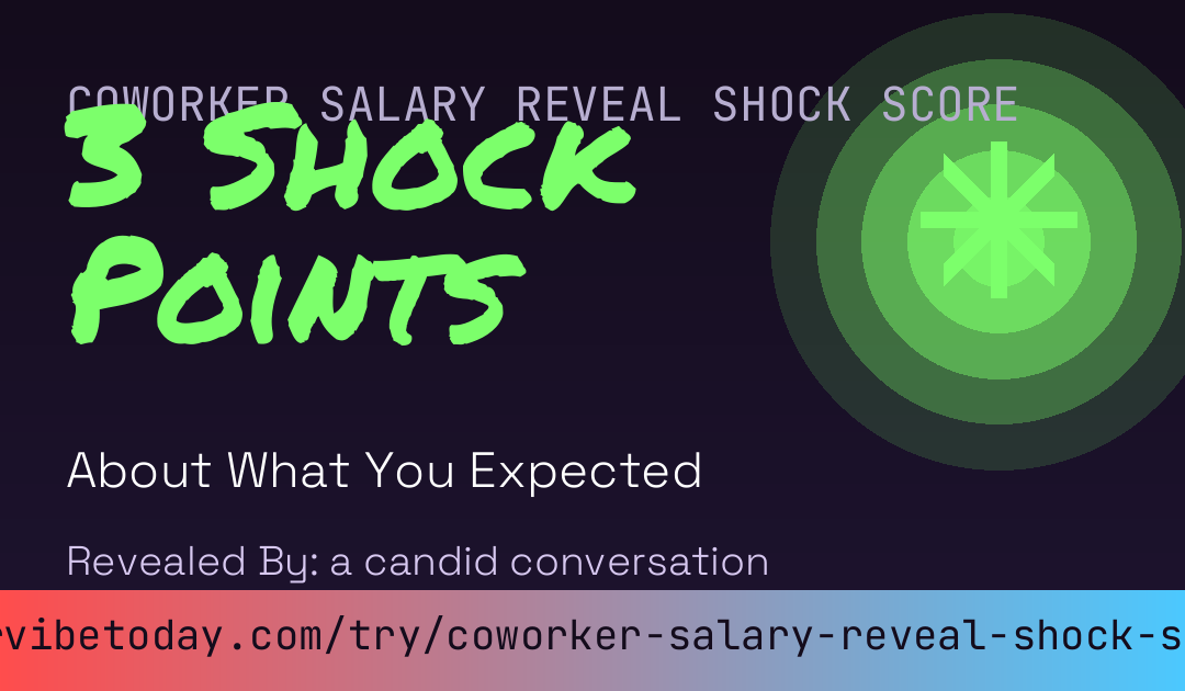 Coworker Salary Reveal Shock Score card