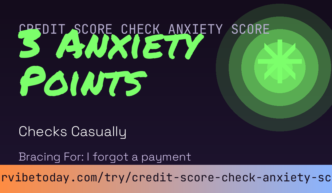 Credit Score Check Anxiety Score card preview
