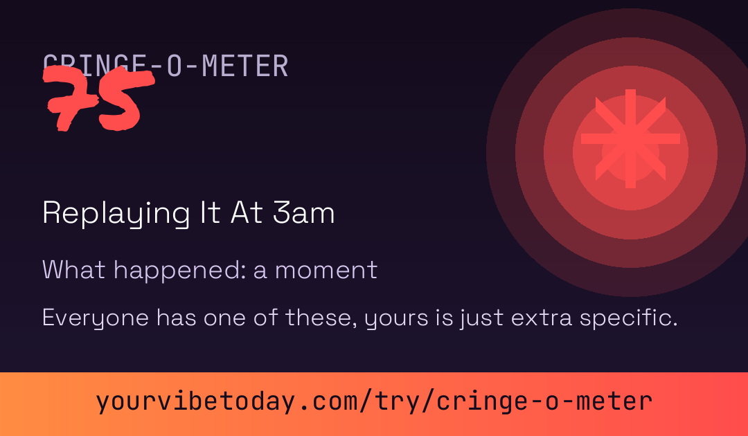 Cringe-o-Meter card