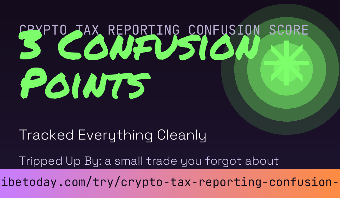 Crypto Tax Reporting Confusion Score card