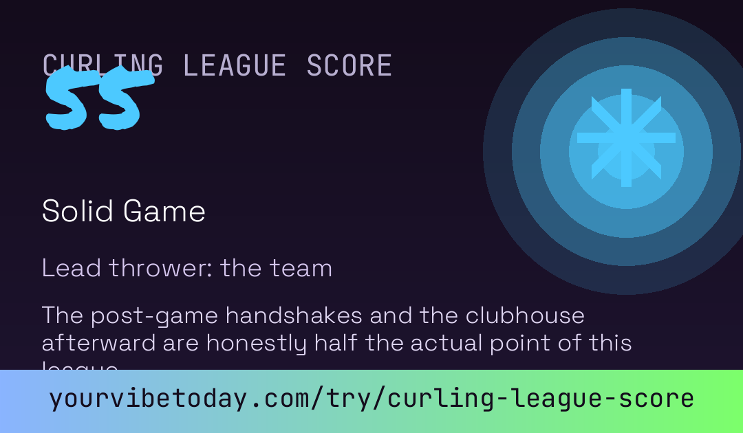 Curling League Score card preview