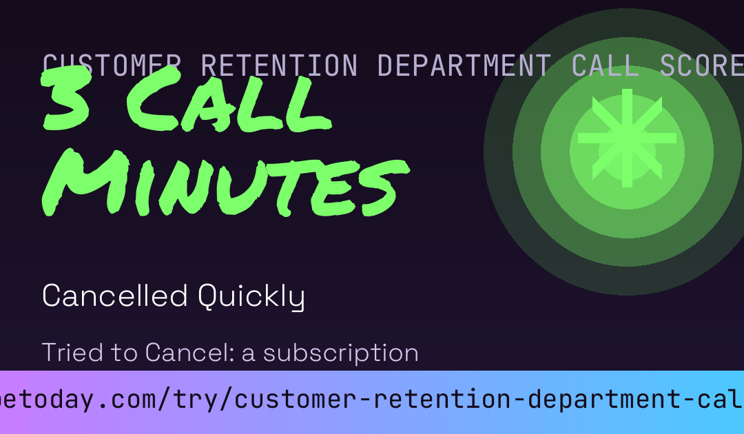Customer Retention Department Call Score card