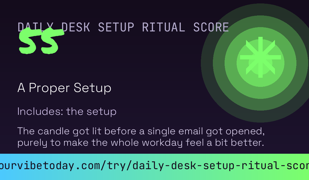 Daily Desk Setup Ritual Score card preview