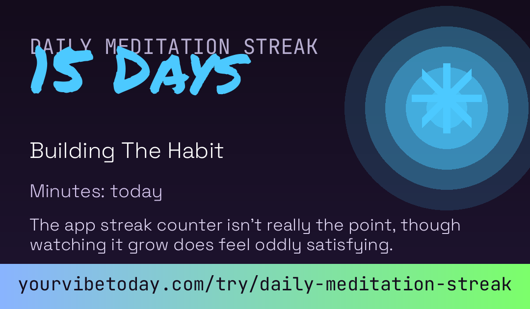 Daily Meditation Streak card preview