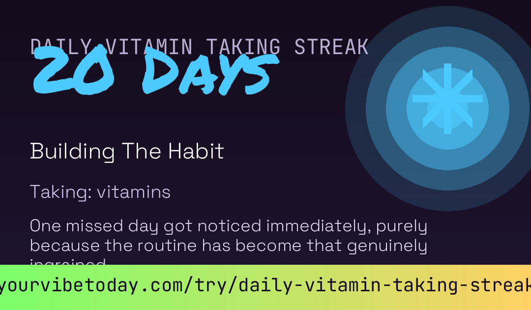 Daily Vitamin Taking Streak card preview