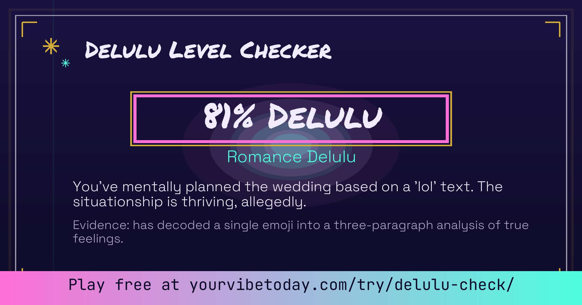 Delulu Level Checker card preview