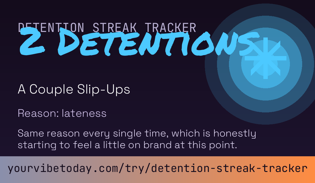 Detention Streak Tracker card preview