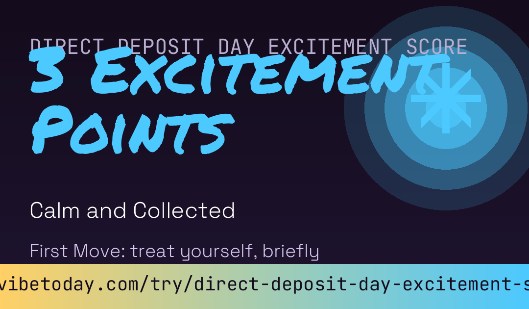 Direct Deposit Day Excitement Score card preview