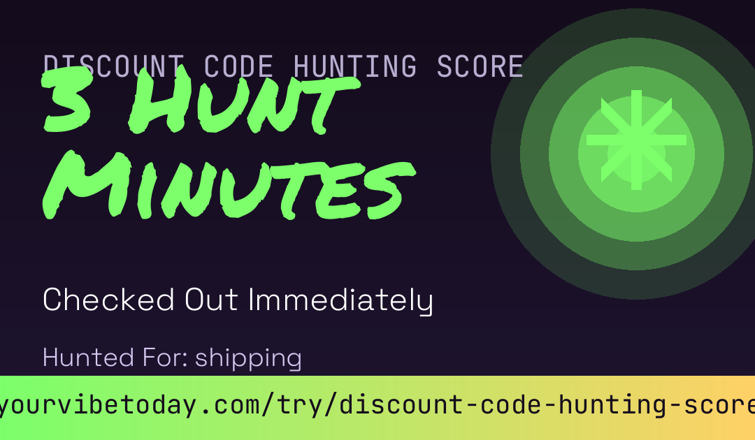 Discount Code Hunting Score card preview