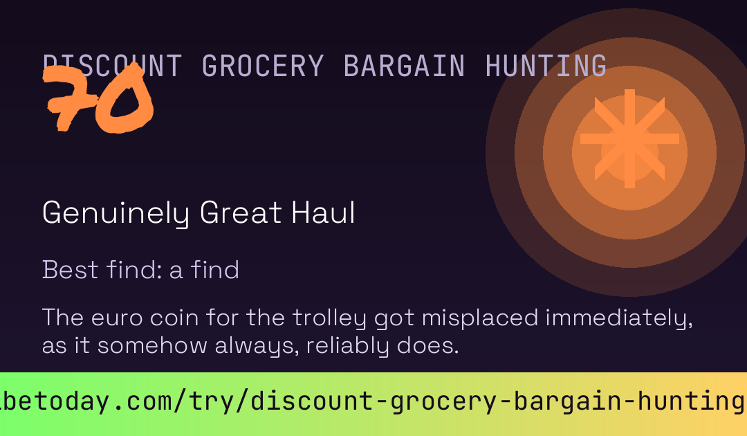 Discount Grocery Bargain Hunting Score card preview
