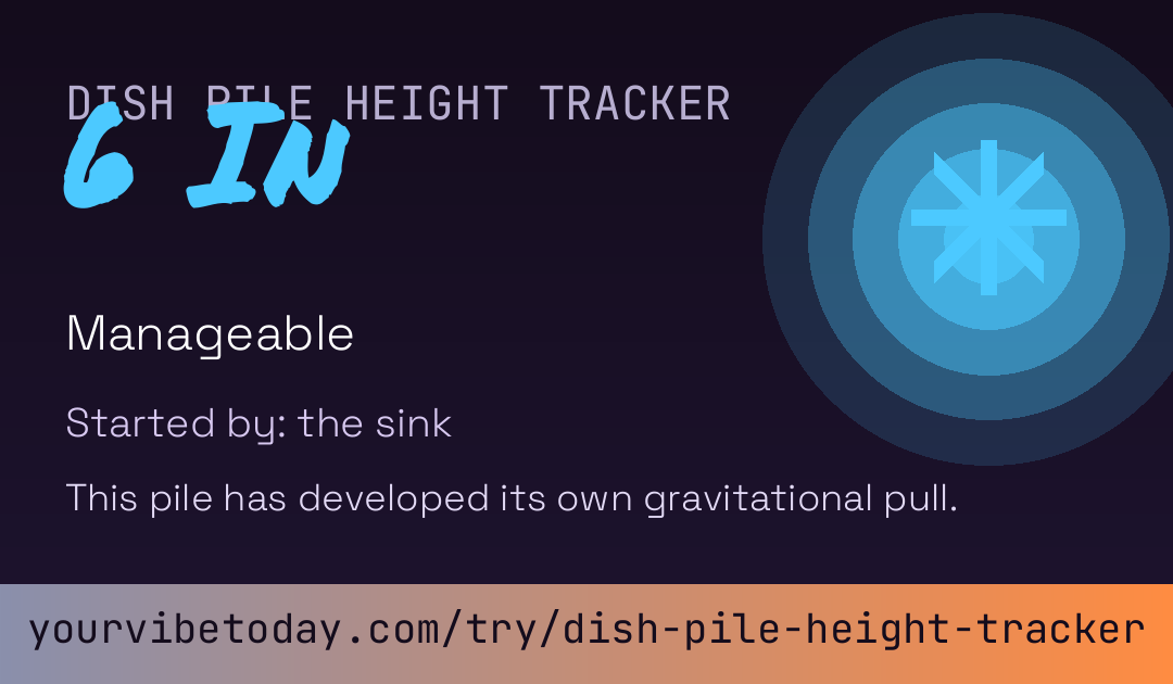 Dish Pile Height Tracker card preview